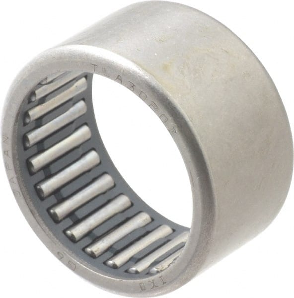 IKO - 1.181" Bore Diam, 4,950 Lb. Dynamic Capacity, 30 x 37 x 20mm, Caged, Open End, Shell Needle Roller Bearing - 1.457" Outside Diam, 0.787" Wide - Exact Tooling