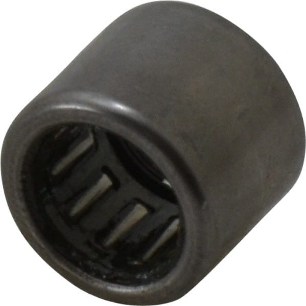 INA Bearing - 0.315" Bore Diam, 620 Lb. Dynamic Capacity, 8 x 12 x 10mm, Caged, Single Seal, Open End, Shell Needle Roller Bearing - 0.472" Outside Diam, 0.394" Wide - Exact Tooling