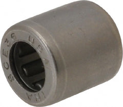 INA Bearing - 3/16" Bore Diam, 630 Lb. Dynamic Capacity, 3/16 x 11/32 x 3/8", Caged, Open End, Shell Needle Roller Bearing - 11/32" Outside Diam, 3/8" Wide - Exact Tooling