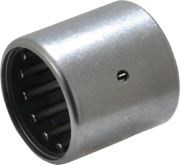 IKO - 9/16" Bore Diam, 2,410 Lb. Dynamic Capacity, 9/16 x 3/4 x 3/4", Caged, Open End, Shell Needle Roller Bearing - 3/4" Outside Diam, 3/4" Wide - Exact Tooling