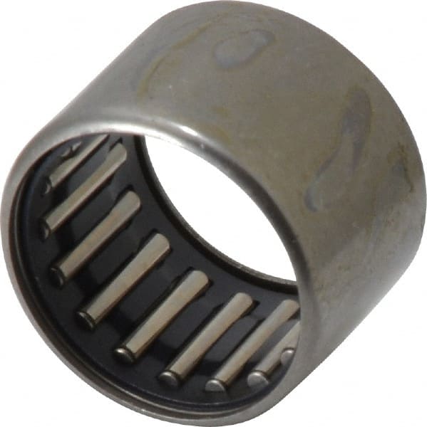 IKO - 11/16" Bore Diam, 2,460 Lb. Dynamic Capacity, 11/16 x 7/8 x 5/8", Caged, Open End, Shell Needle Roller Bearing - 7/8" Outside Diam, 5/8" Wide - Exact Tooling