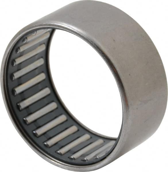 IKO - 1-3/8" Bore Diam, 4,800 Lb. Dynamic Capacity, 1-3/8 x 1-5/8 x 3/4", Caged, Open End, Shell Needle Roller Bearing - 1-5/8" Outside Diam, 3/4" Wide - Exact Tooling