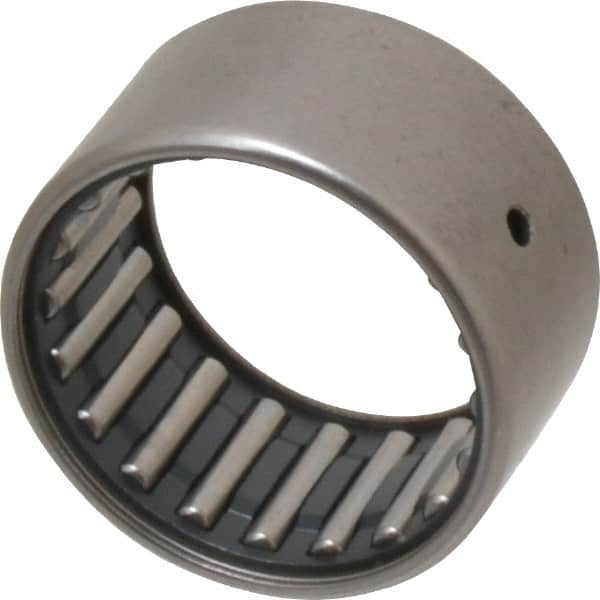 IKO - 1-1/2" Bore Diam, 8,700 Lb. Dynamic Capacity, 1-1/2 x 1-7/8 x 1", Caged, Open End, Shell Needle Roller Bearing - 1-7/8" Outside Diam, 1" Wide - Exact Tooling