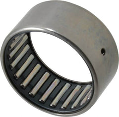 IKO - 1-3/4" Bore Diam, 9,300 Lb. Dynamic Capacity, 1-3/4 x 2-1/8 x 1", Caged, Open End, Shell Needle Roller Bearing - 2-1/8" Outside Diam, 1" Wide - Exact Tooling