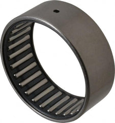 IKO - 2-1/4" Bore Diam, 11,300 Lb. Dynamic Capacity, 2-1/4 x 2-5/8 x 1", Caged, Open End, Shell Needle Roller Bearing - 2-5/8" Outside Diam, 1" Wide - Exact Tooling