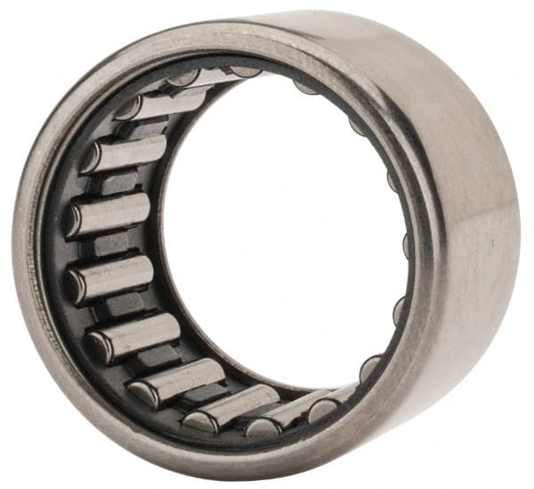 IKO - 11/16" Bore Diam, 2,900 Lb. Dynamic Capacity, 11/16 x 9/16 x 5/8", Caged, Shell Needle Roller Bearing - Heavy Section, 15/16" Outside Diam, 5/8" Wide - Exact Tooling