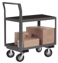 Durham - 1,200 Lb Capacity, 30" Wide x 36" Long x 31" High Instrument Cart - 2 Shelf, Steel, Full Pneumatic Casters - Exact Tooling