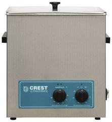 CREST ULTRASONIC - Bench Top Water-Based Ultrasonic Cleaner - 3.25 Gal Max Operating Capacity, Stainless Steel Tank, 13" High x 323.85mm Long x 266.7mm Wide, 117, 220 Input Volts - Exact Tooling