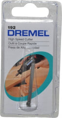 Dremel - 3/16" Cut Diam, 1/8" Shank Diam, Ball Head Single Cut Burr - High Speed Steel, Radius End - Exact Tooling