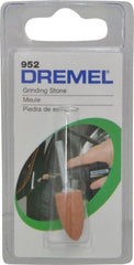 Dremel - 3/8" Head Diam x 3/4" Thickness, Aluminum Oxide Mounted Point - Green - Exact Tooling