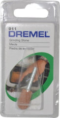 Dremel - 7/16" Head Diam x 11/16" Thickness, B111, Inverted Cone Radius End, Aluminum Oxide Mounted Point - Green - Exact Tooling