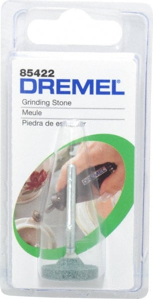 Dremel - 25/32" Head Diam x 1/8" Thickness, Wheel End, Silicon Carbide Mounted Point - Green - Exact Tooling
