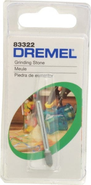 Dremel - 1/8" Head Diam x 11/32" Thickness, Pointed End, Silicon Carbide Mounted Point - Green - Exact Tooling