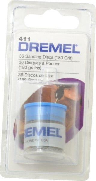 Dremel - 3/4" Diam 180 Grit Fiber Disc - Very Fine Grade, Aluminum Oxide - Exact Tooling