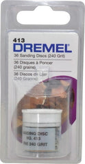 Dremel - 3/4" Diam 240 Grit Fiber Disc - Very Fine Grade, Aluminum Oxide - Exact Tooling