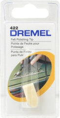 Dremel - 3/8" Diam Cone Shaped Goblet Buff - Cotton Muslin Polishing Tip - Exact Tooling