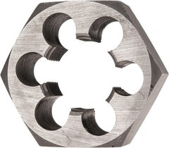 Interstate - 1-3/16 - 10 Thread, 2-3/16" Hex, Right Hand Thread, Hex Rethreading Die - Carbon Steel, 1" Thick - Exact Tooling