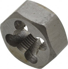 Interstate - 3/8-28 UNS Thread, 25/32" Hex, Right Hand Thread, Hex Rethreading Die - Carbon Steel, 3/8" Thick - Exact Tooling