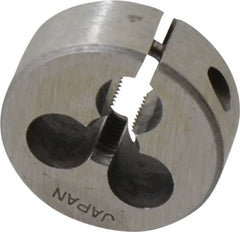 Interstate - #12-36 UNS Thread, 1" Outside Diam High Speed Steel Round Die - Right Hand Thread, Adjustable - Exact Tooling