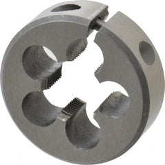 Interstate - M15x1.00 Metric Fine Thread, 1-1/2" Outside Diam High Speed Steel Round Die - Right Hand Thread, Adjustable - Exact Tooling