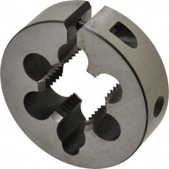 Interstate - M22x2.00 Metric Fine Thread, 2" Outside Diam High Speed Steel Round Die - Right Hand Thread, Adjustable - Exact Tooling