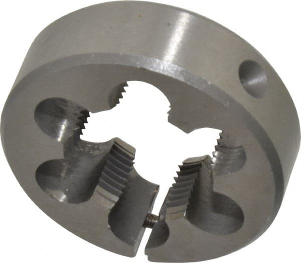 Interstate - M26x1.50 Metric Fine Thread, 2" Outside Diam High Speed Steel Round Die - Right Hand Thread, Adjustable - Exact Tooling