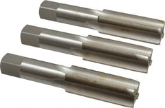 Interstate - M25x1.00 Metric Fine, 4 Flute, Bottoming, Plug & Taper, Bright Finish, High Speed Steel Tap Set - Right Hand Cut, 5-1/8" OAL, 2-1/2" Thread Length - Exact Tooling