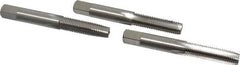 Interstate - M9x1.25 Metric Coarse, 4 Flute, Bottoming, Plug & Taper, Bright Finish, High Speed Steel Tap Set - Right Hand Cut, 2-15/16" OAL, 1-1/4" Thread Length - Exact Tooling