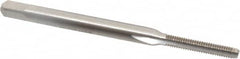 Interstate - M2.5x0.45 Metric Coarse 6H 3 Flute Bright Finish High Speed Steel Straight Flute Standard Hand Tap - Bottoming, Right Hand Thread, 1-13/16" OAL, 1/2" Thread Length, D3 Limit, Oversize - Exact Tooling