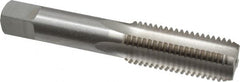 Interstate - M20x2.50 Metric Coarse 6H 4 Flute Bright Finish High Speed Steel Straight Flute Standard Hand Tap - Bottoming, Right Hand Thread, 4-15/32" OAL, 2" Thread Length, D7 Limit, Oversize - Exact Tooling