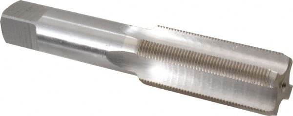 Interstate - M24x1.25 Metric Special 6H 4 Flute Bright Finish High Speed Steel Straight Flute Standard Hand Tap - Bottoming, Right Hand Thread, 4-29/32" OAL, 2-7/32" Thread Length, D5 Limit, Oversize - Exact Tooling