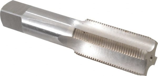 Interstate - M32x2.00 Metric Fine 4 Flute Bright Finish High Speed Steel Straight Flute Standard Hand Tap - Bottoming, Right Hand Thread, 5-3/4" OAL, 2-9/16" Thread Length, D7 Limit - Exact Tooling