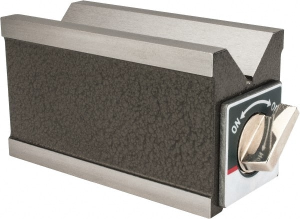 Value Collection - 1-3/4" Max Capacity, 90° Angle, V-Block - 124mm Long x 60mm Wide x 2-7/8" High, Sold as Individual - Exact Tooling