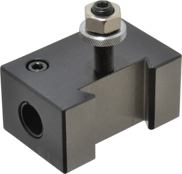 Phase II - Series AXA, #4 Boring Bar Tool Post Holder - 12" & Under Lathe Swing, 1-1/2" OAH, 3/4" Centerline Height - Exact Tooling