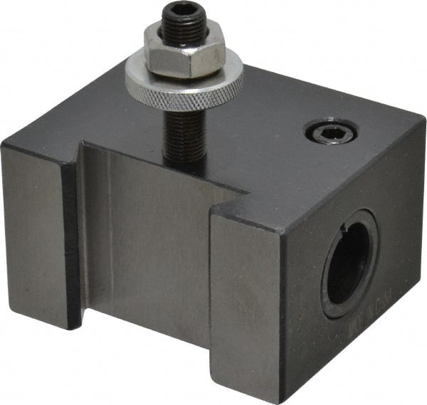 Phase II - Series BXA, #4 Boring Bar Tool Post Holder - 10 to 15" Lathe Swing, 1-3/4" OAH, 7/8" Centerline Height - Exact Tooling