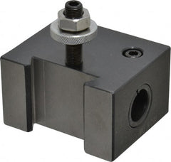 Phase II - Series BXA, #4 Boring Bar Tool Post Holder - 10 to 15" Lathe Swing, 1-3/4" OAH, 7/8" Centerline Height - Exact Tooling