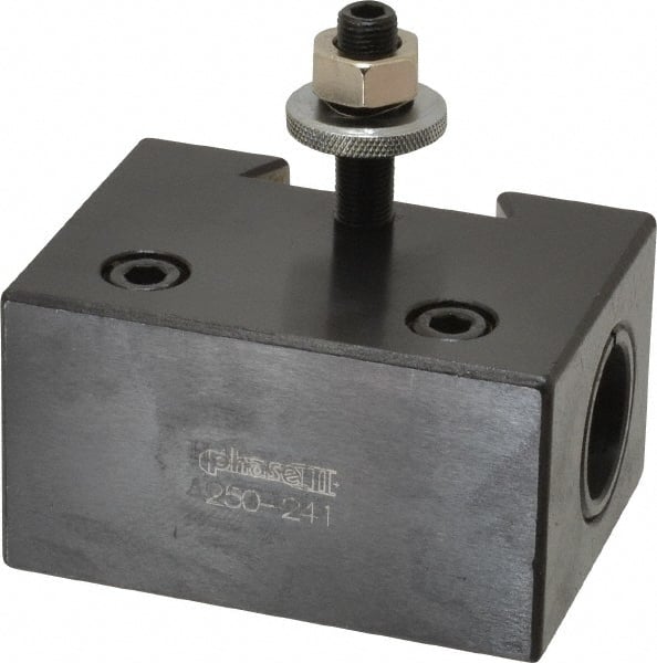 Phase II - Series BXA, #41 Boring Bar Tool Post Holder - 10 to 15" Lathe Swing, 2" OAH, 1" Centerline Height - Exact Tooling