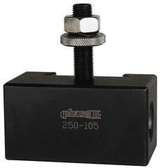 Phase II - Series AXA, #53 Morse Taper Tool Post Holder - 12" & Under Lathe Swing, 1-1/2" OAH, 3/4" Centerline Height - Exact Tooling