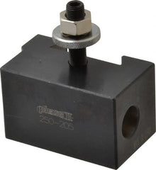 Phase II - Series BXA, #5 Morse Taper Tool Post Holder - 10 to 15" Lathe Swing, 1-3/4" OAH, 7/8" Centerline Height - Exact Tooling