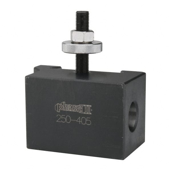 Phase II - Series CA, #5 Morse Taper Tool Post Holder - 14 to 20" Lathe Swing, 2-1/2" OAH, 1-1/4" Centerline Height - Exact Tooling