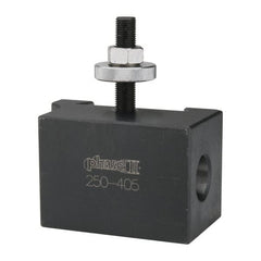 Phase II - Series CA, #5 Morse Taper Tool Post Holder - 14 to 20" Lathe Swing, 2-1/2" OAH, 1-1/4" Centerline Height - Exact Tooling