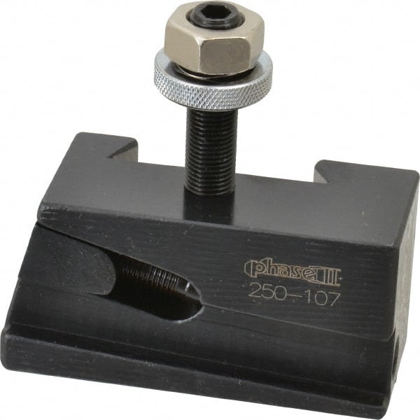 Phase II - Series AXA, #7 Universal Parting Blade Tool Post Holder - 12" & Under Lathe Swing, 1-1/2" OAH, 13/16" Centerline Height - Exact Tooling
