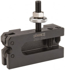 Phase II - Series CXA, #10 Knurling, Turning & Facing Tool Post Holder - 13 to 18" Lathe Swing, 2" OAH, 3/4" Max Tool Cutting Size, 1-3/16" Centerline Height - Exact Tooling