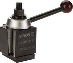 Phase II - 9 to 12 Inch Lathe Swing, Wedge Type Quick Change Tool Post - 3-7/8 Inch Tool Post Height, Series 100, 4-11/16 Inch Overall Height - Exact Tooling