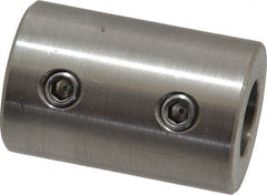Climax Metal Products - 1/2" Inside x 1" Outside Diam, Stainless Steel Set Screw Rigid Coupling - 1-1/2" Long - Exact Tooling