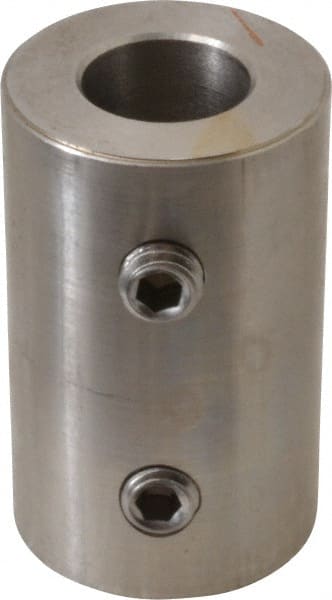 Climax Metal Products - 5/8" Inside x 1-1/4" Outside Diam, Stainless Steel Set Screw Rigid Coupling - 2" Long - Exact Tooling