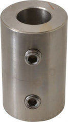 Climax Metal Products - 5/8" Inside x 1-1/4" Outside Diam, Stainless Steel Set Screw Rigid Coupling - 2" Long - Exact Tooling