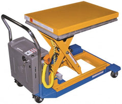 Vestil - 1,500 Lb Capacity Portable Battery-Operated Scissor Lift Table - 11-1/4" Lift Height, 36" Platform Length x 24" Platform Width - Exact Tooling