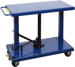 Wesco Industrial Products - 1,000 Lb Capacity Post Lift Table - 30-1/2" Lift Height, 36" Platform Length x 18" Platform Width - Exact Tooling