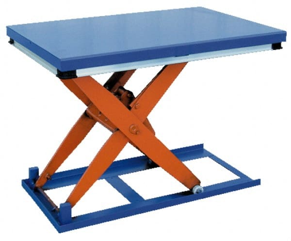 Vestil - 1,500 Lb Capacity Electric Scissor Lift Table - 7" Lift Height, 48" Platform Length x 24" Platform Width - Exact Tooling